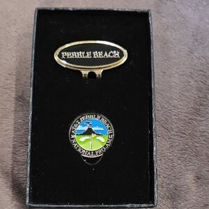 Pebble Beach Gold and Multicolor Golf Ball Marker Set